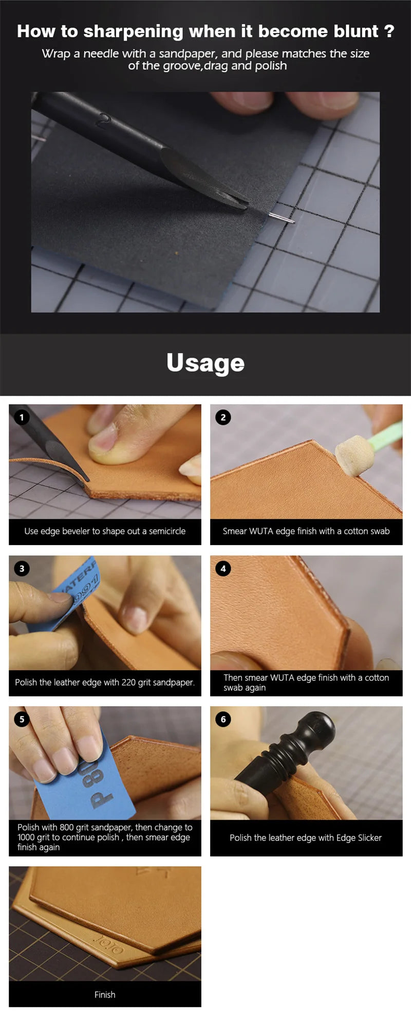 WUTA Leather Edge Beveler Tool