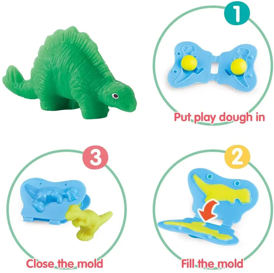 Yeahbo Dinosaur Playdough & Modelling Clay Set