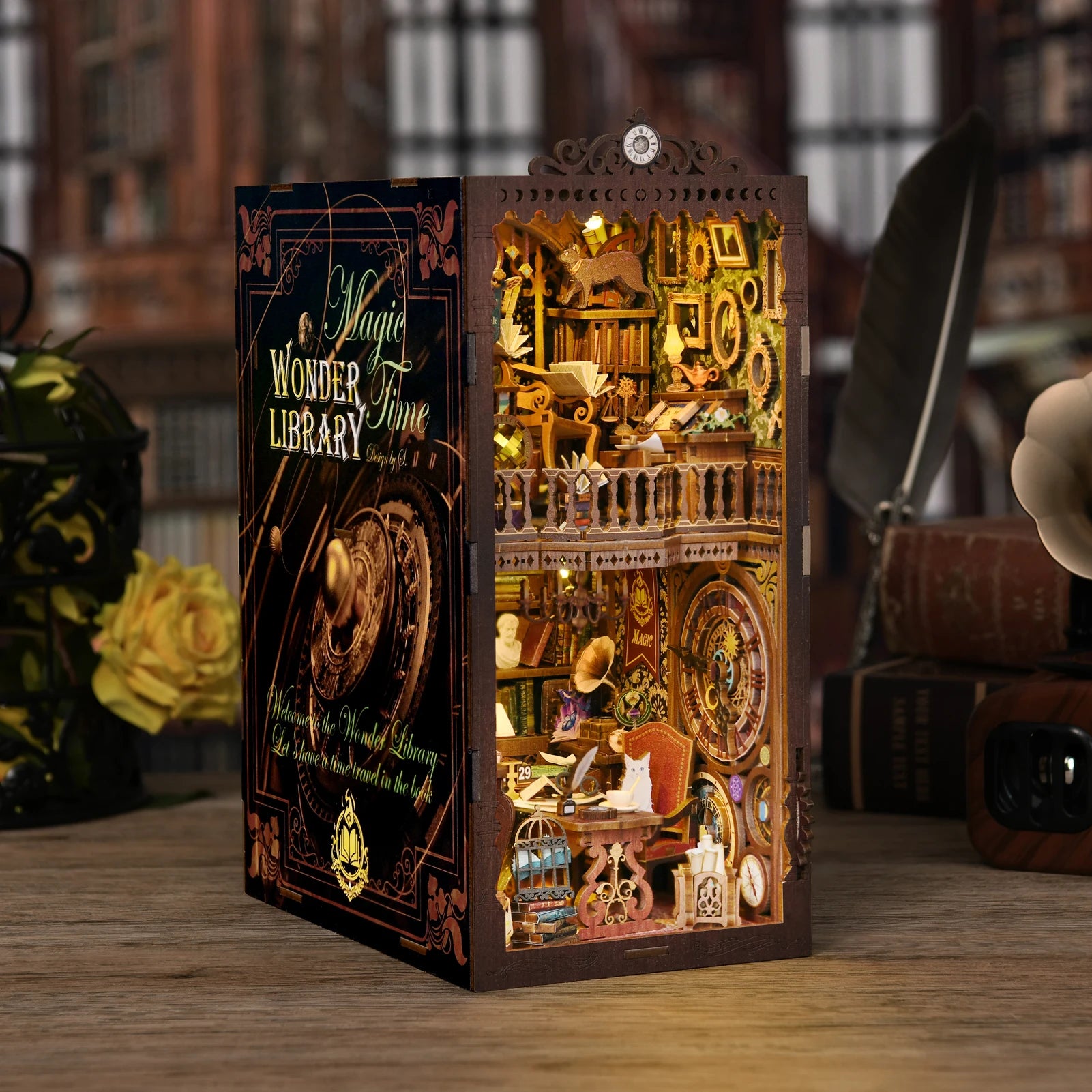 Time Book Club 3D Wooden Book Nook Kit