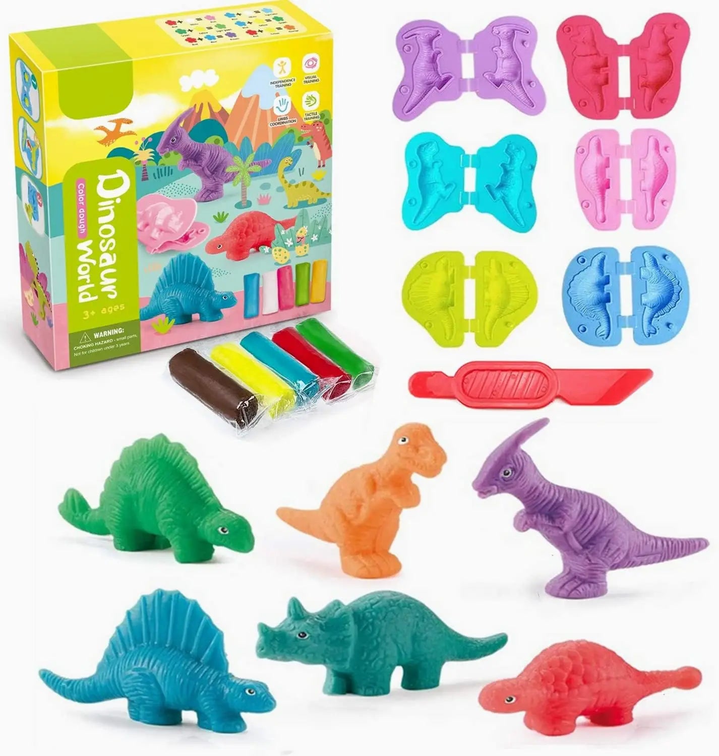 Yeahbo Dinosaur Playdough & Modelling Clay Set