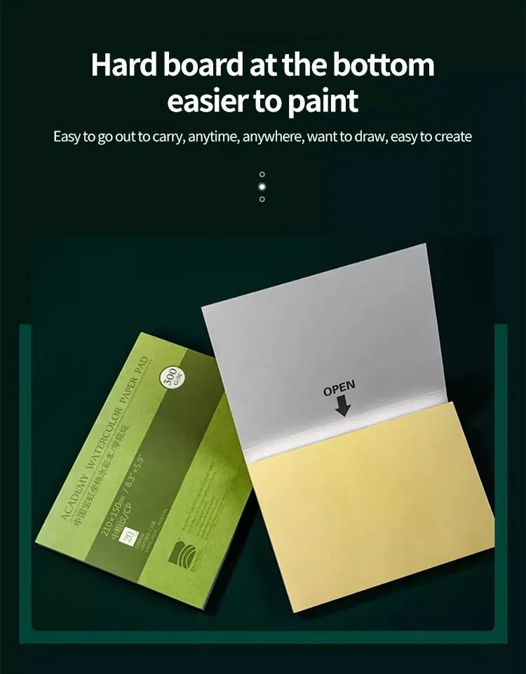 100% Cotton Watercolor Paper Pad, 300gsm/200gsm