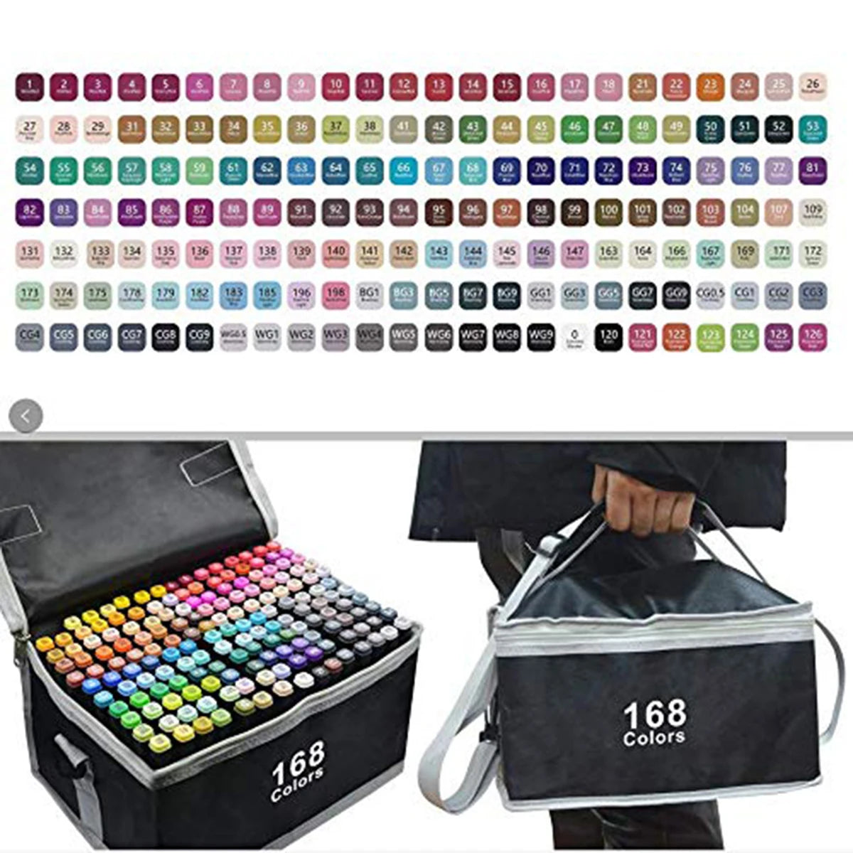 24-262 Color Alcohol Double-Ended Oily Marker Painting Art Set