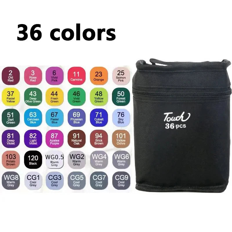 Double-Headed Oily Art Marker Set – 24 to 80 Colors