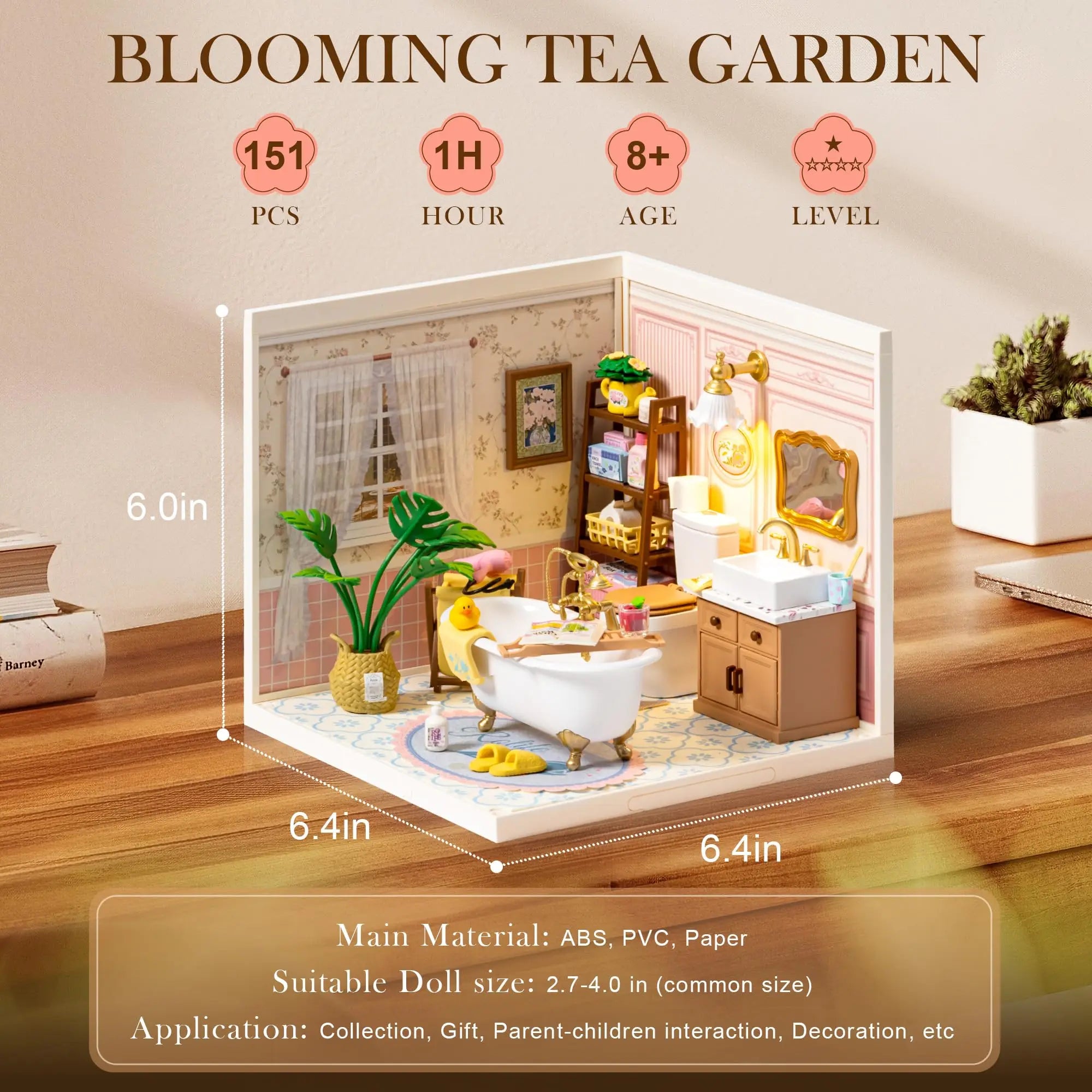 Rolife Pop Bubble Bathroom DIY Miniature Kit