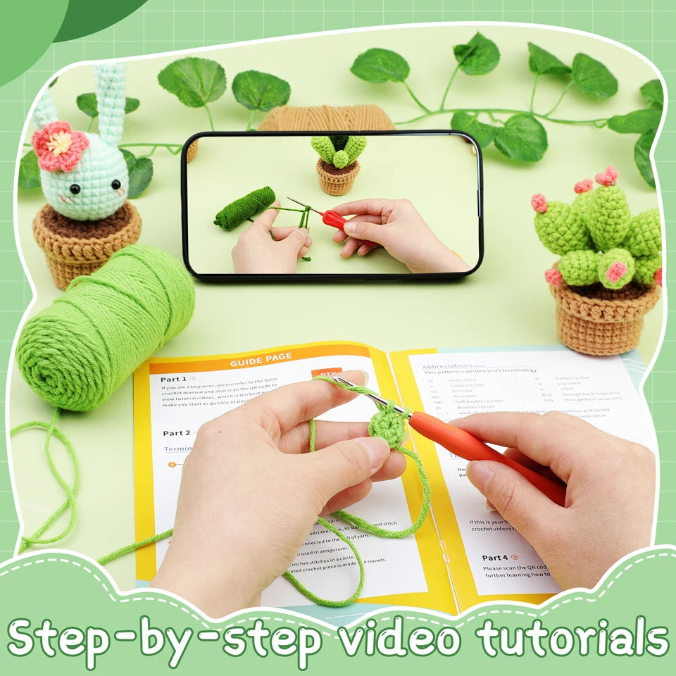 IMZAY Beginner Crochet Kit with Video Tutorial