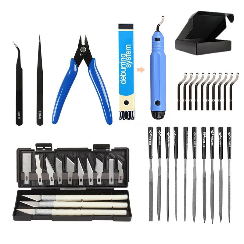 38-Piece 3D Model Engraving & Deburring Tool Kit