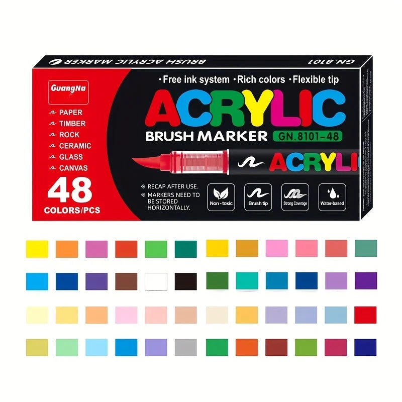 Soft Tip Acrylic Markers Set – Multiple Color Options