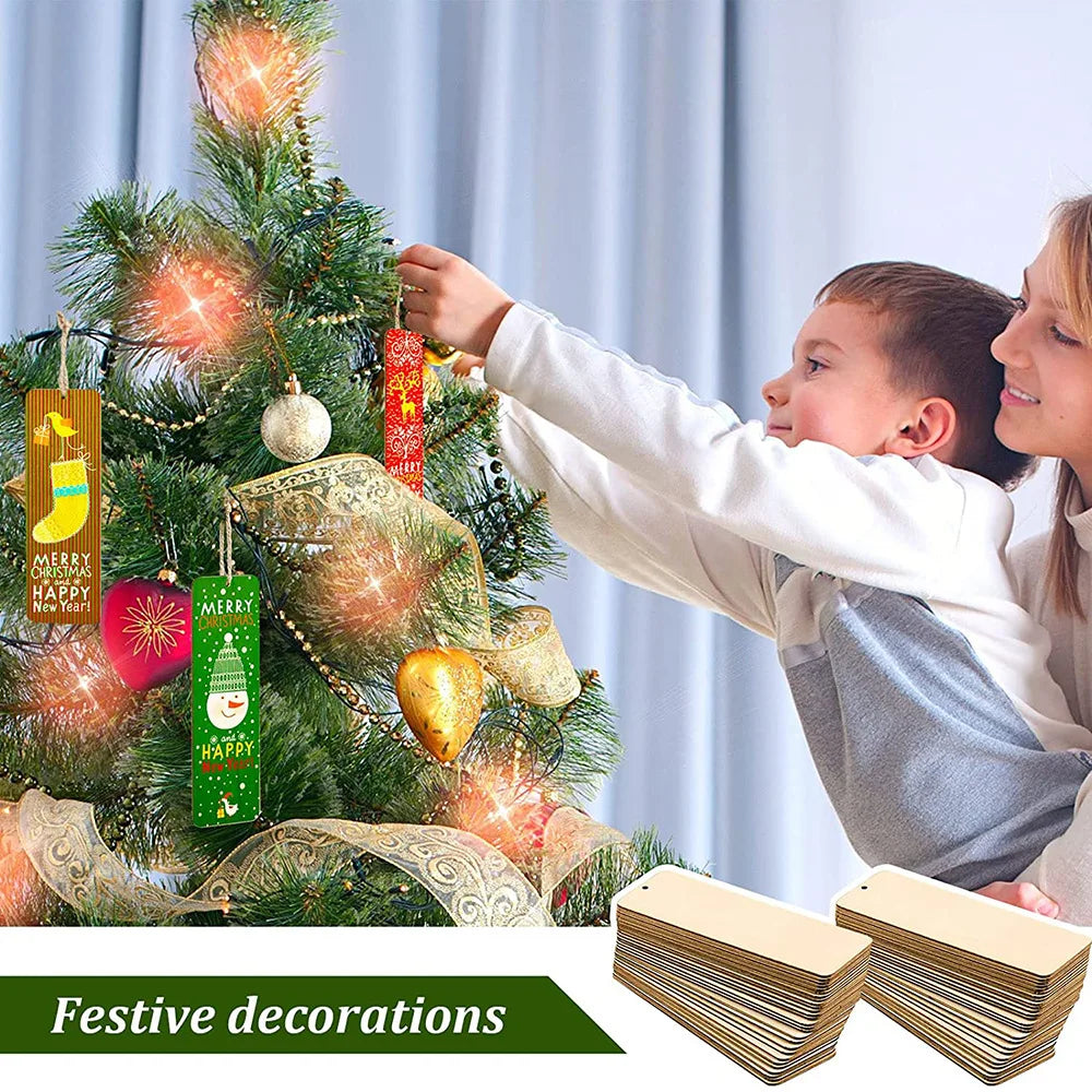 Wood Bookmark Bulk Set with Tassel Ropes