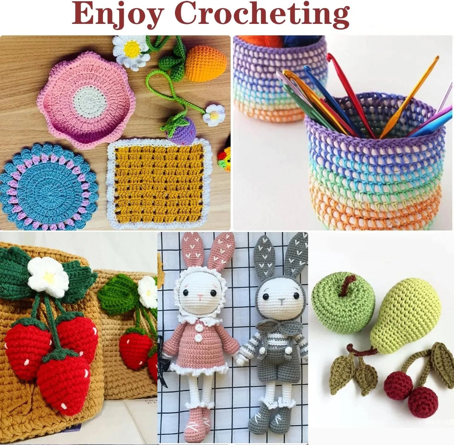 59Pcs Portable Crochet Knitting Set