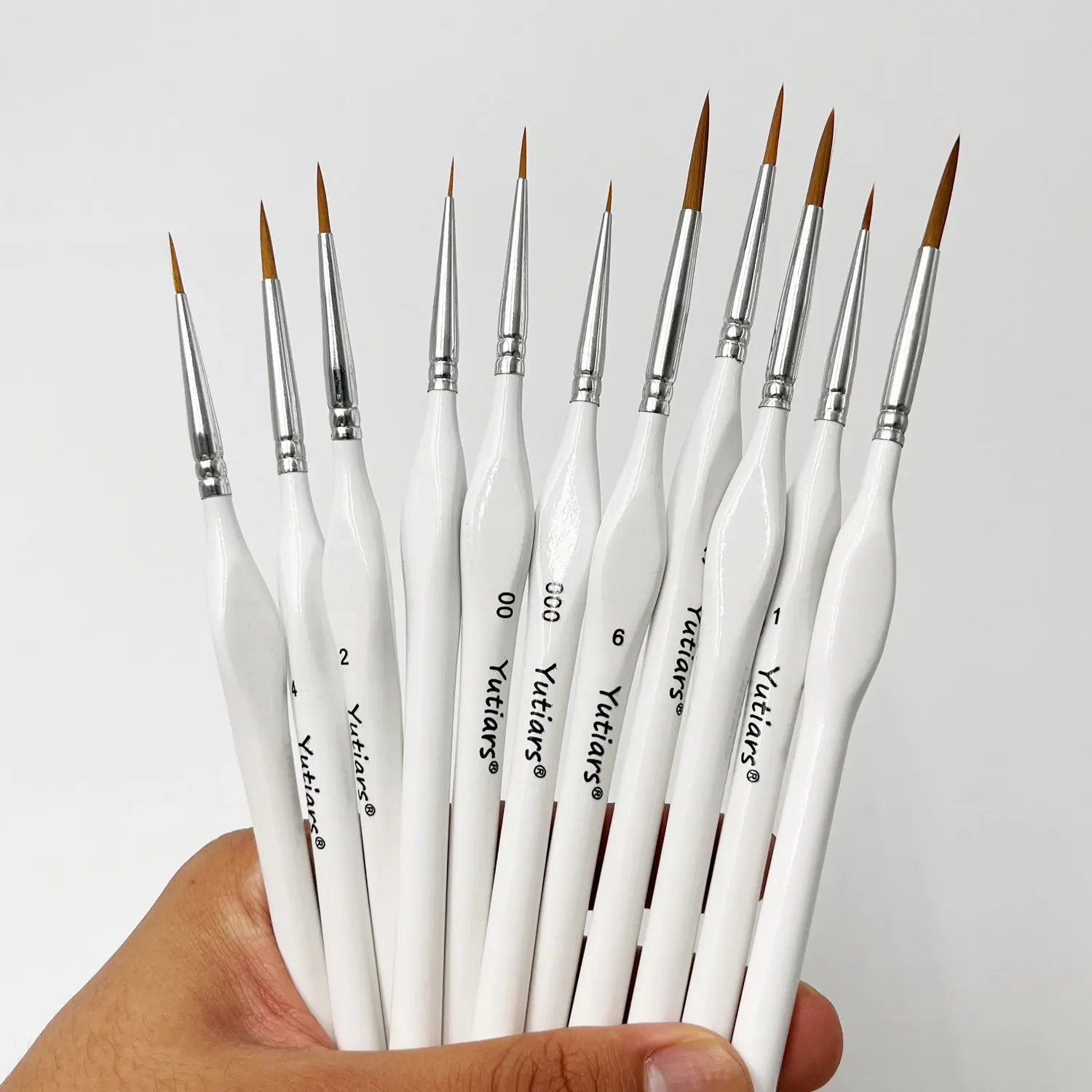 11-Piece Mini Fine Tip Paint Brush Set