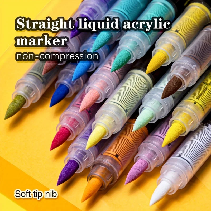 Soft Tip Acrylic Markers Set – Multiple Color Options