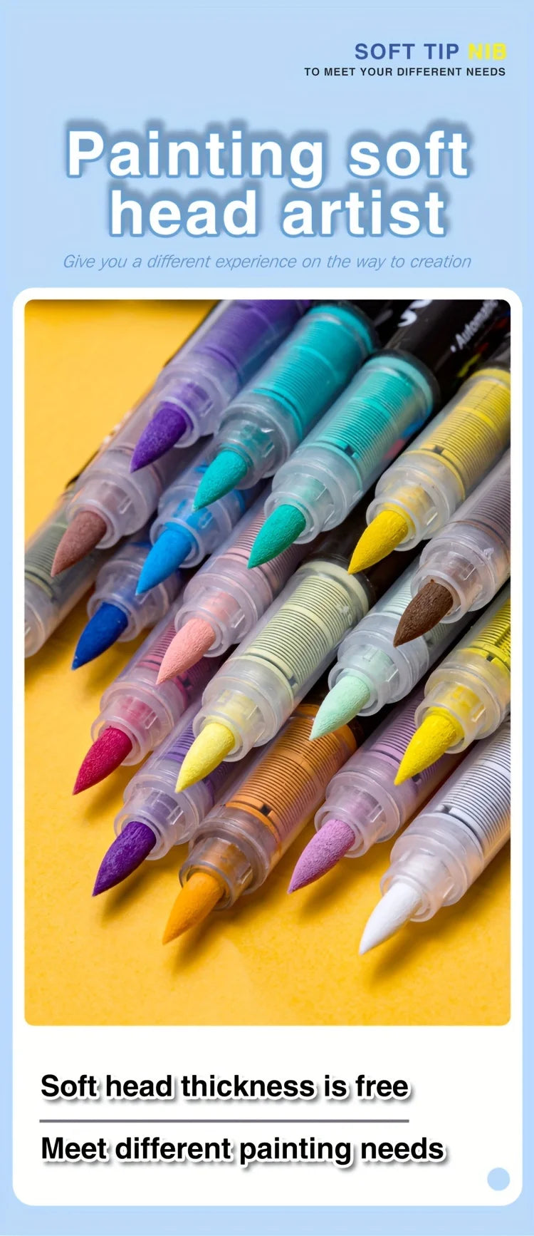 Soft Tip Acrylic Markers Set – Multiple Color Options