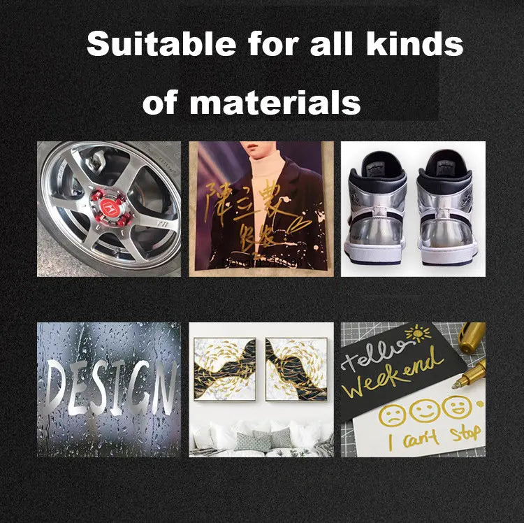 Metallic Brush Marker Pens – Gold & Silver