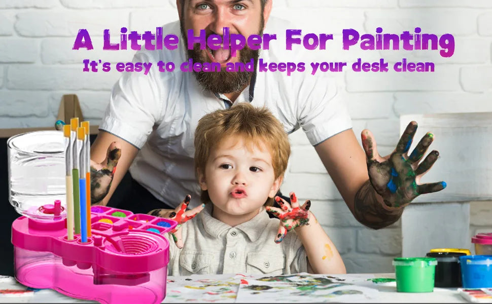 Automatic Paint Brush Cleaner with Drain Button