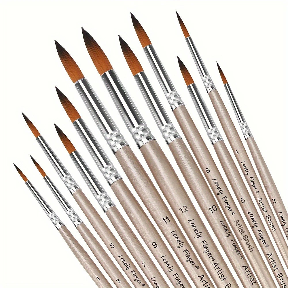 12pcs Professional Paint Brushes Set