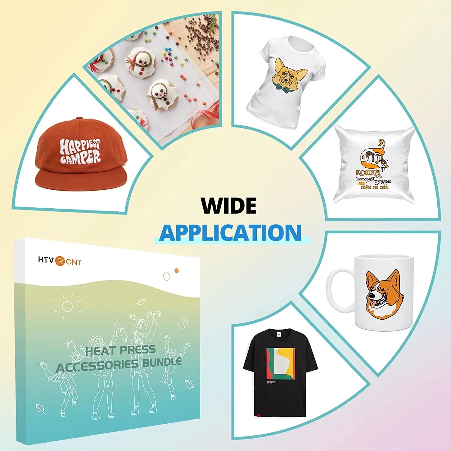 HTVRONT 52-Piece Heat Press Starter Kit