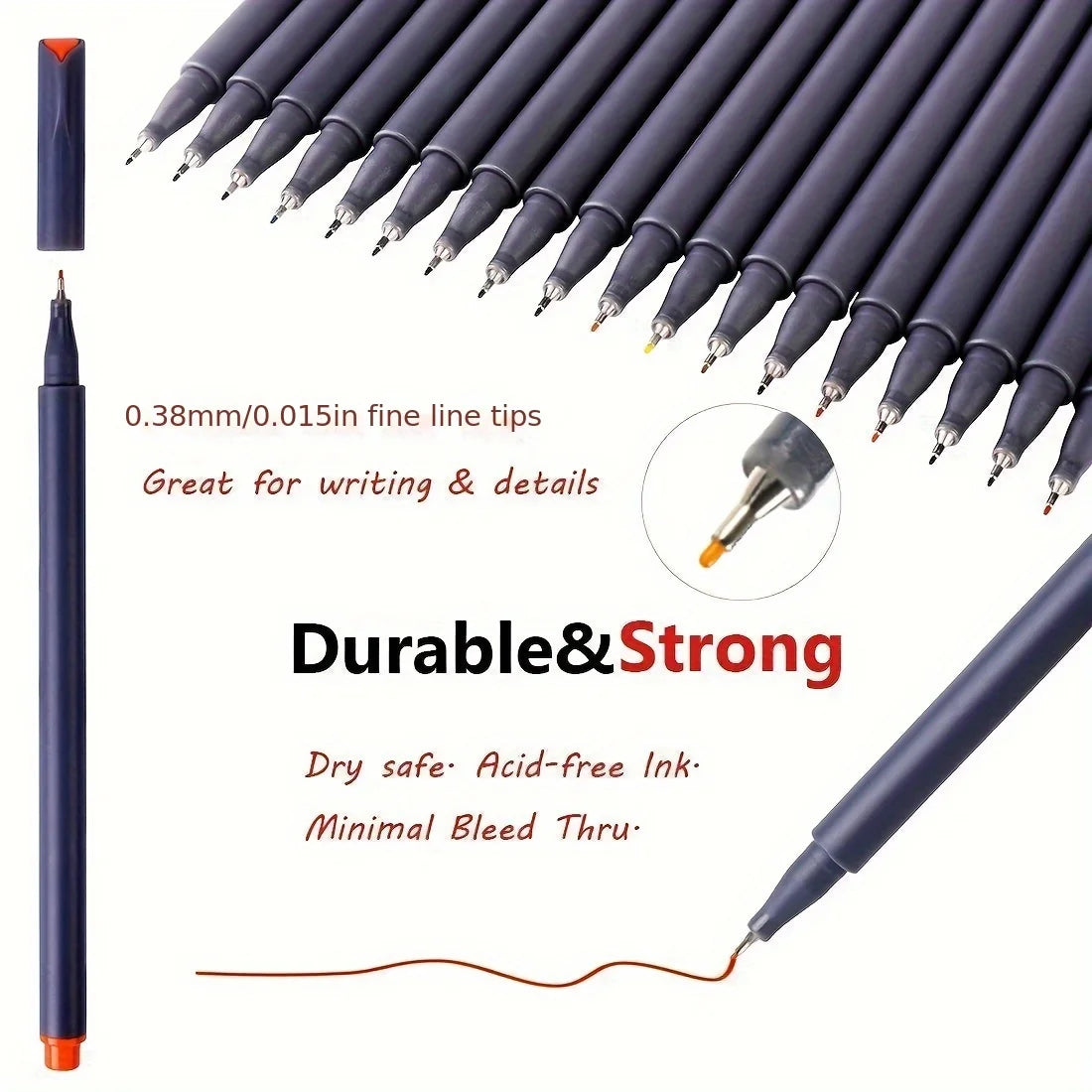 12-100pcs Colorful Line Drawing Pen Set