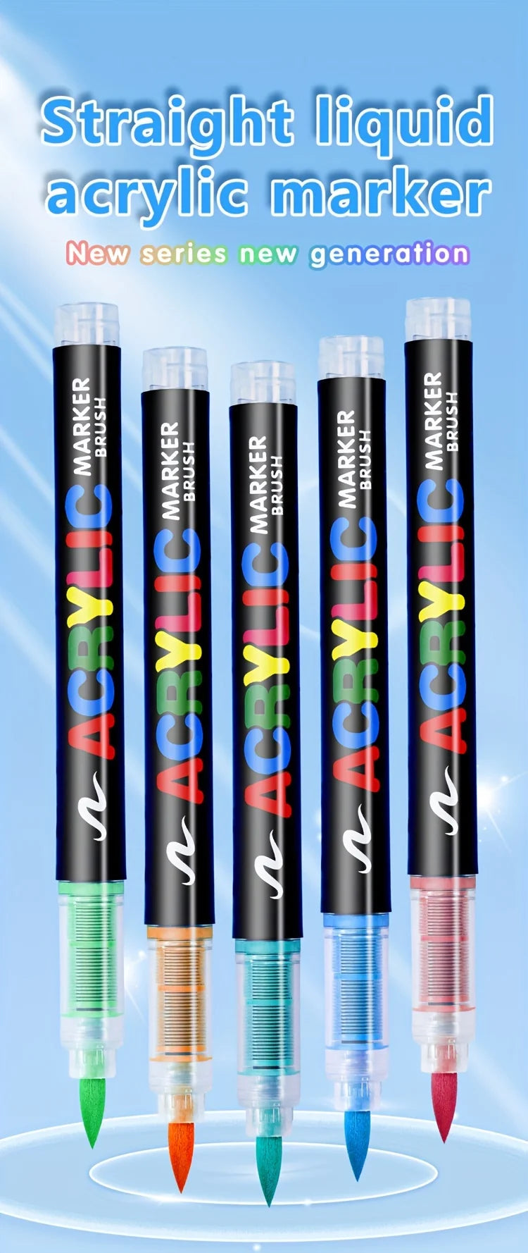 Soft Tip Acrylic Markers Set – Multiple Color Options