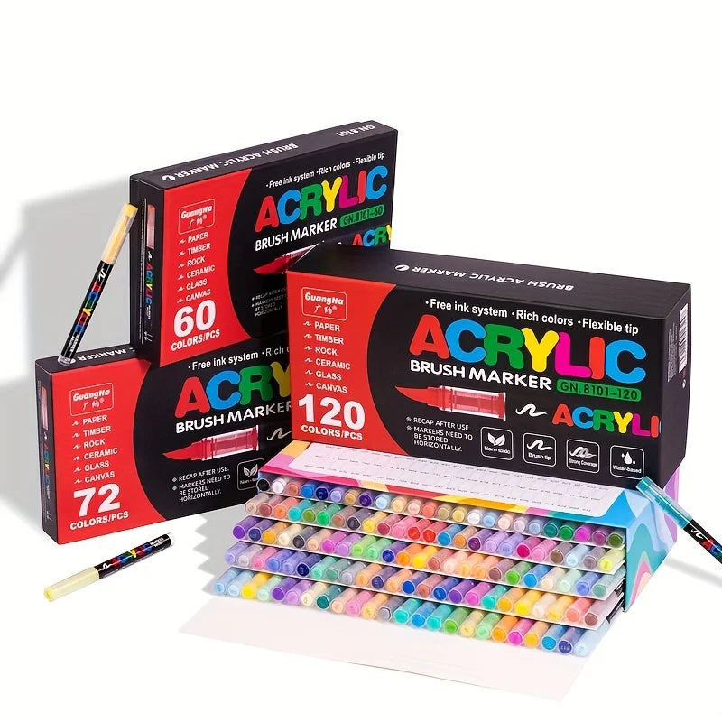 Soft Tip Acrylic Markers Set – Multiple Color Options