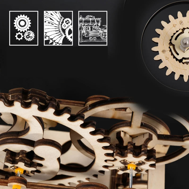 3D Wooden Marble Run Puzzle Kit