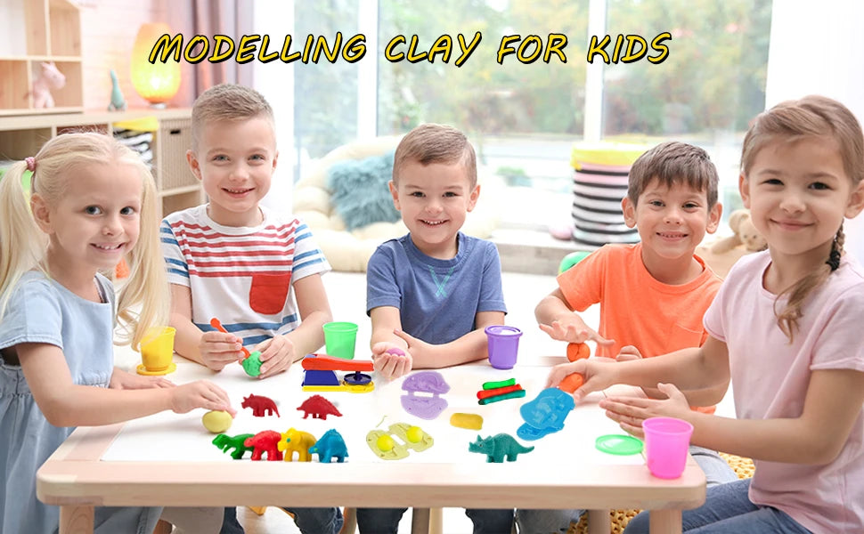 Yeahbo Dinosaur Playdough & Modelling Clay Set