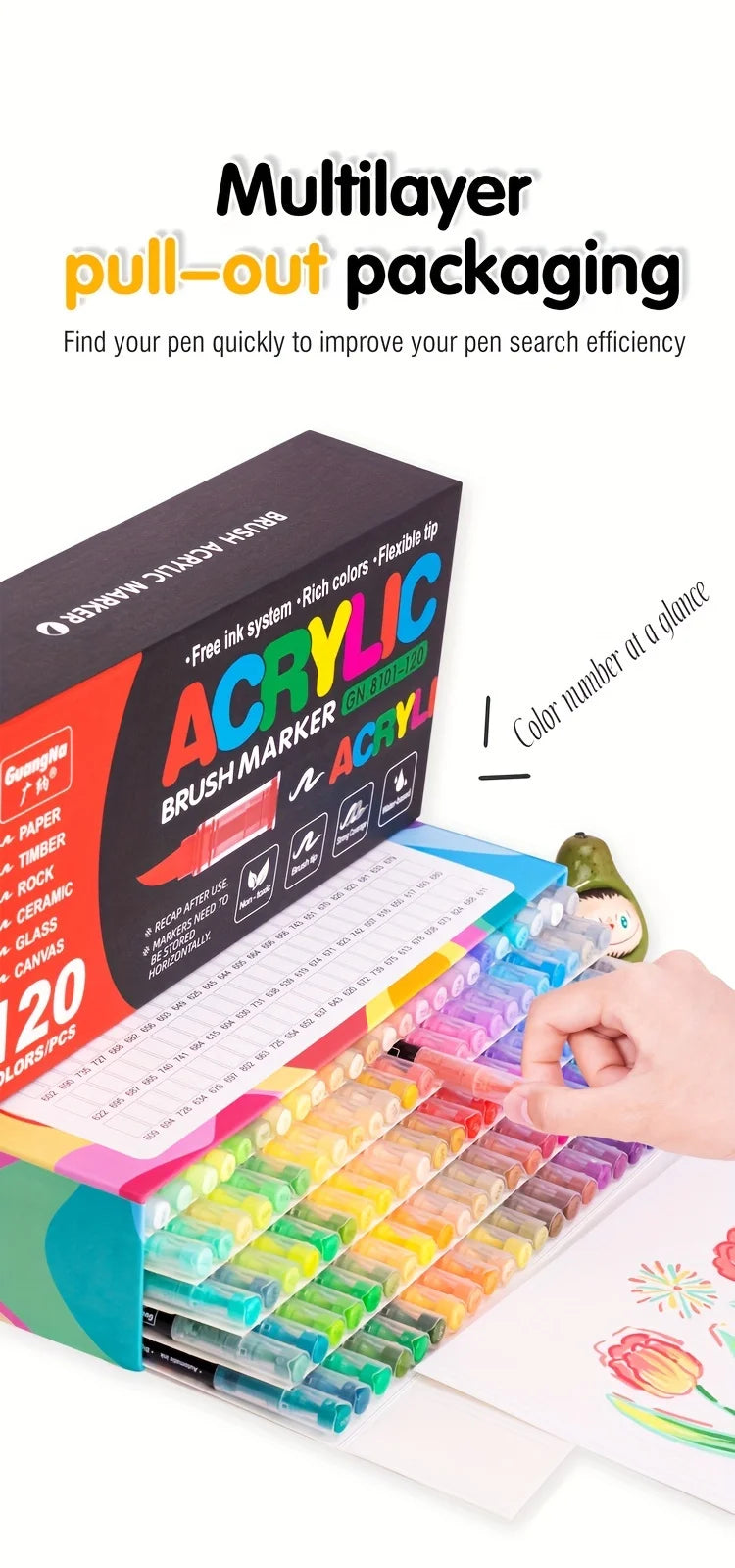 Soft Tip Acrylic Markers Set – Multiple Color Options