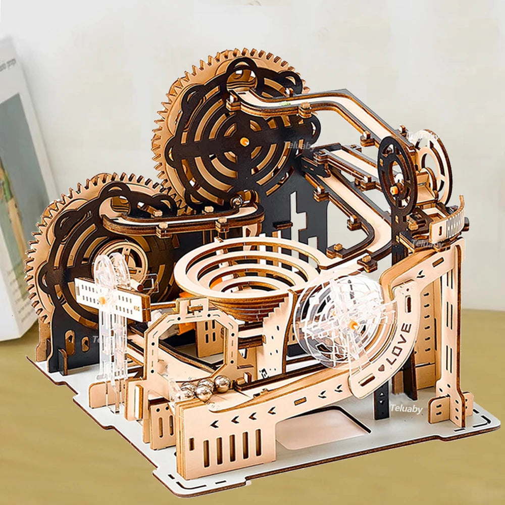 3D Wooden Marble Run Puzzle Kit