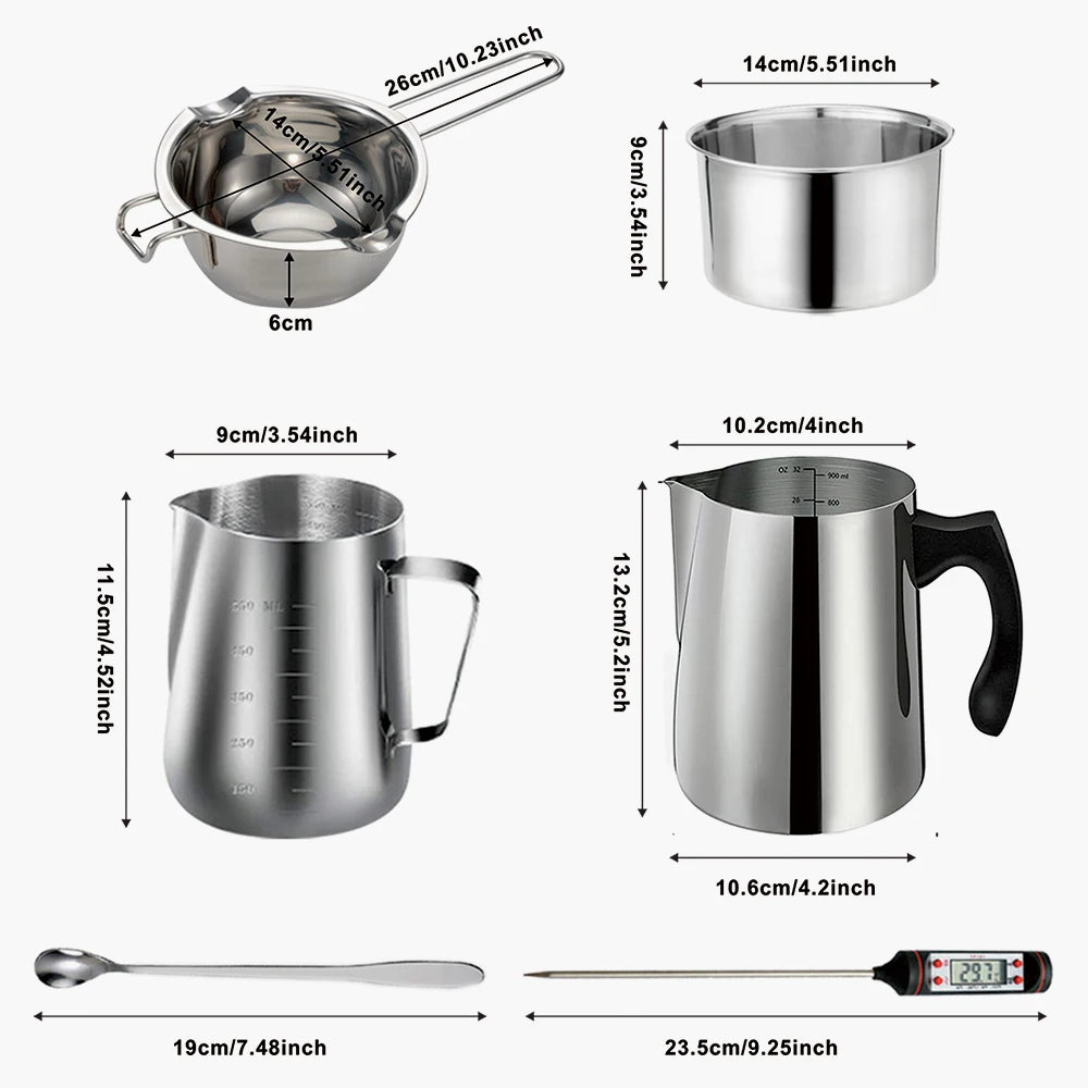 Candle Making Kit with Pouring Pot and Wax Melting Hot Plate