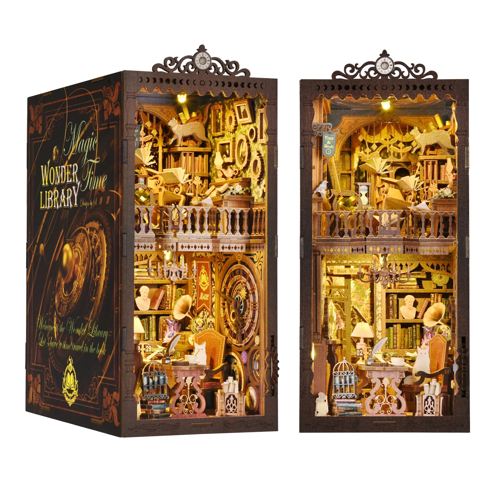 Time Book Club 3D Wooden Book Nook Kit