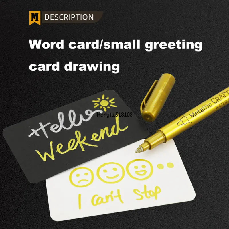 Metallic Brush Marker Pens – Gold & Silver