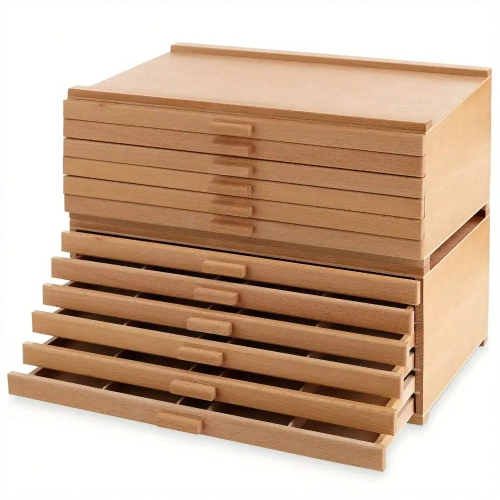 12-Drawer Wooden Storage Box