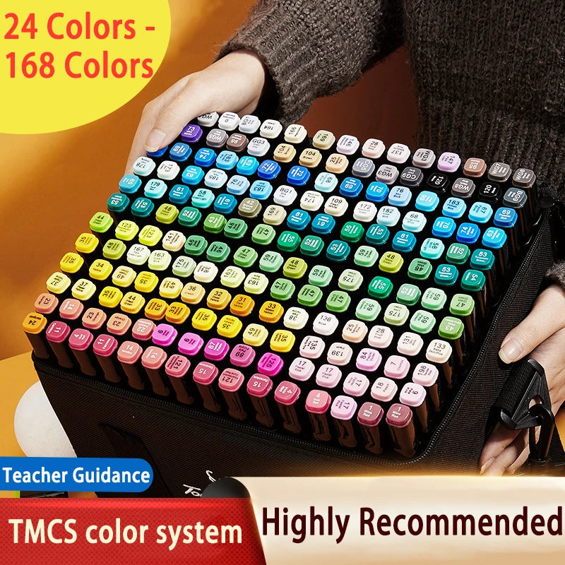24-262 Color Alcohol Double-Ended Oily Marker Painting Art Set