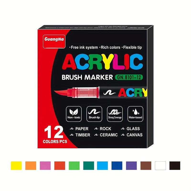 Soft Tip Acrylic Markers Set – Multiple Color Options