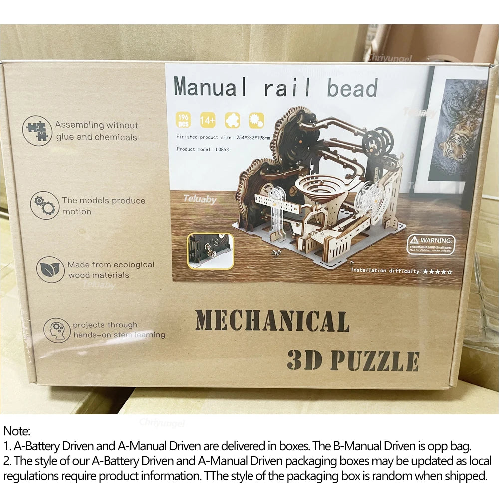 3D Wooden Marble Run Puzzle Kit