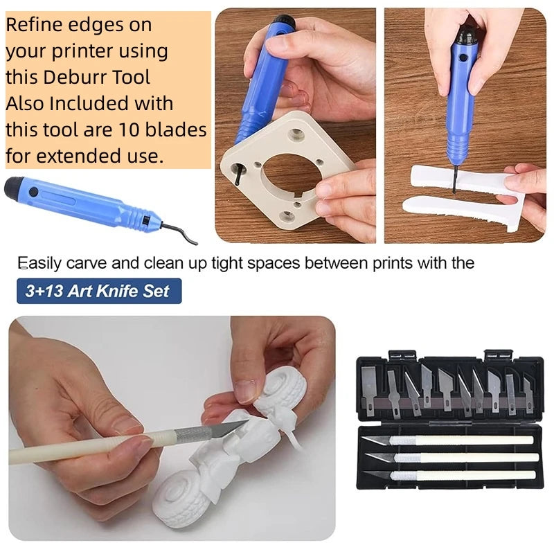 38-Piece 3D Model Engraving & Deburring Tool Kit