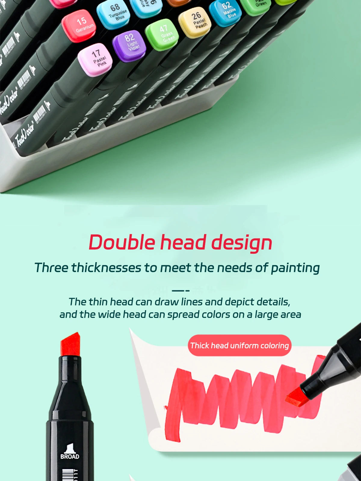 24-262 Color Alcohol Double-Ended Oily Marker Painting Art Set