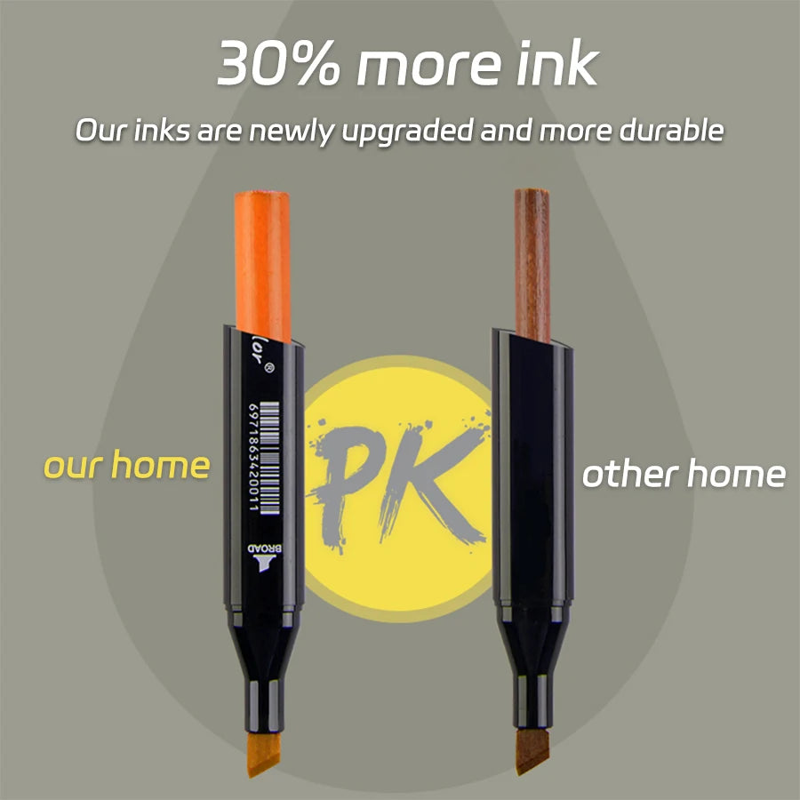 24-262 Color Alcohol Double-Ended Oily Marker Painting Art Set