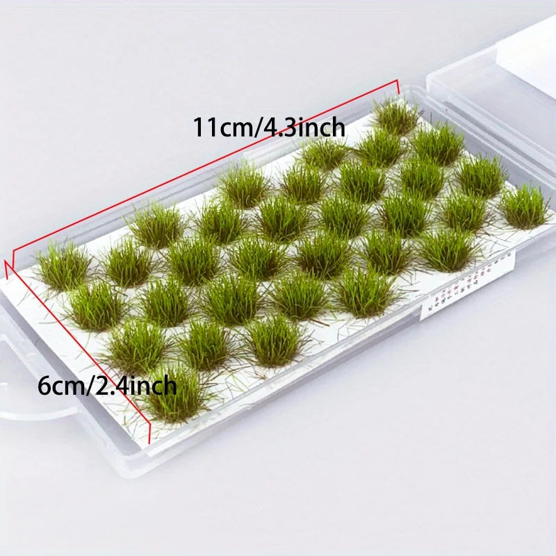 32-Pack Static Grass Tufts for Model Scenery