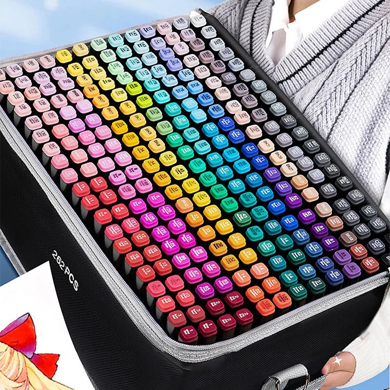 24-262 Color Alcohol Double-Ended Oily Marker Painting Art Set