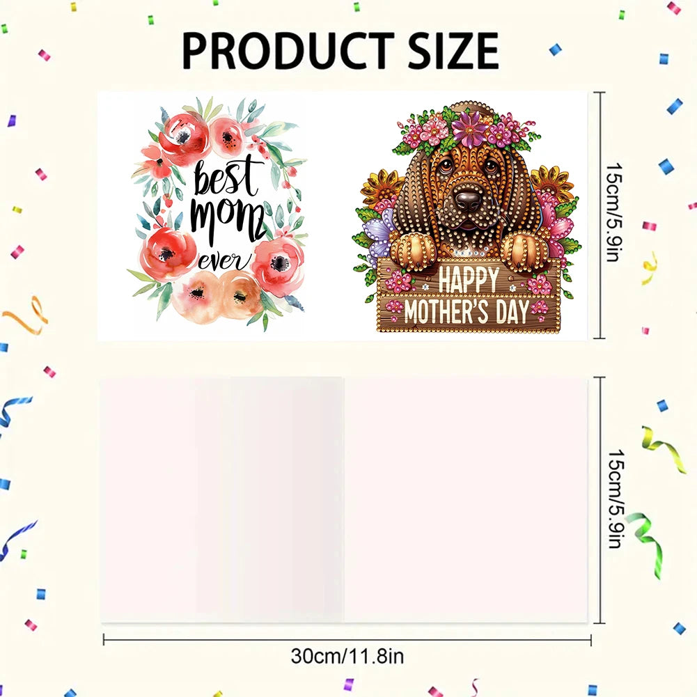 6pcs 5D Rhinestone Diamond Painting Card Kits