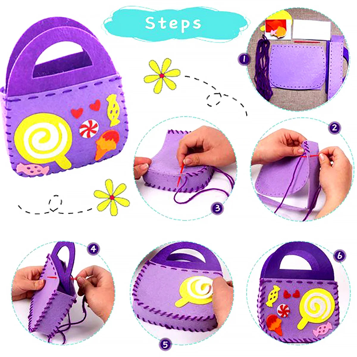 DIY Kids Hand Sewn Bag Kit