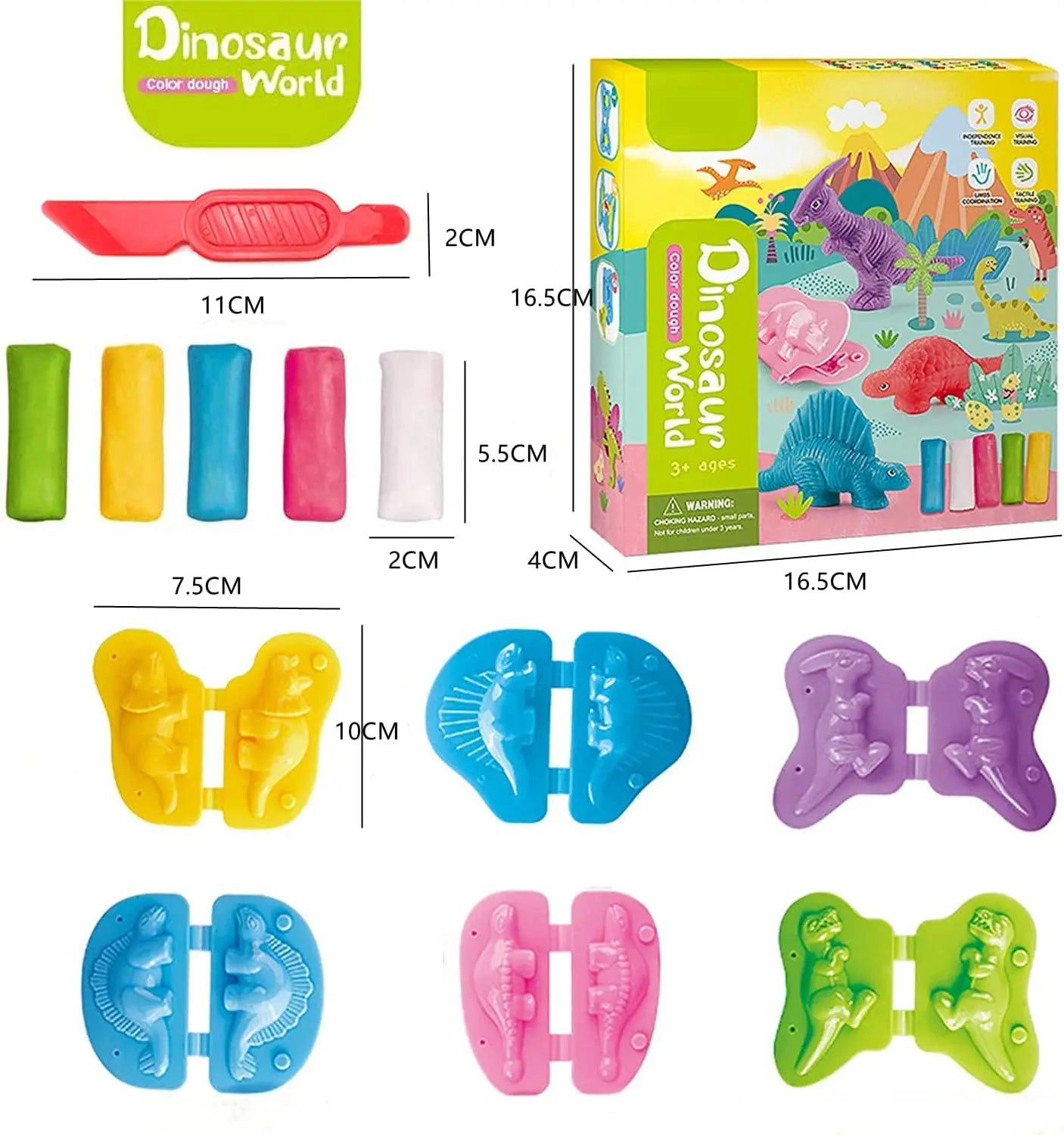 Yeahbo Dinosaur Playdough & Modelling Clay Set
