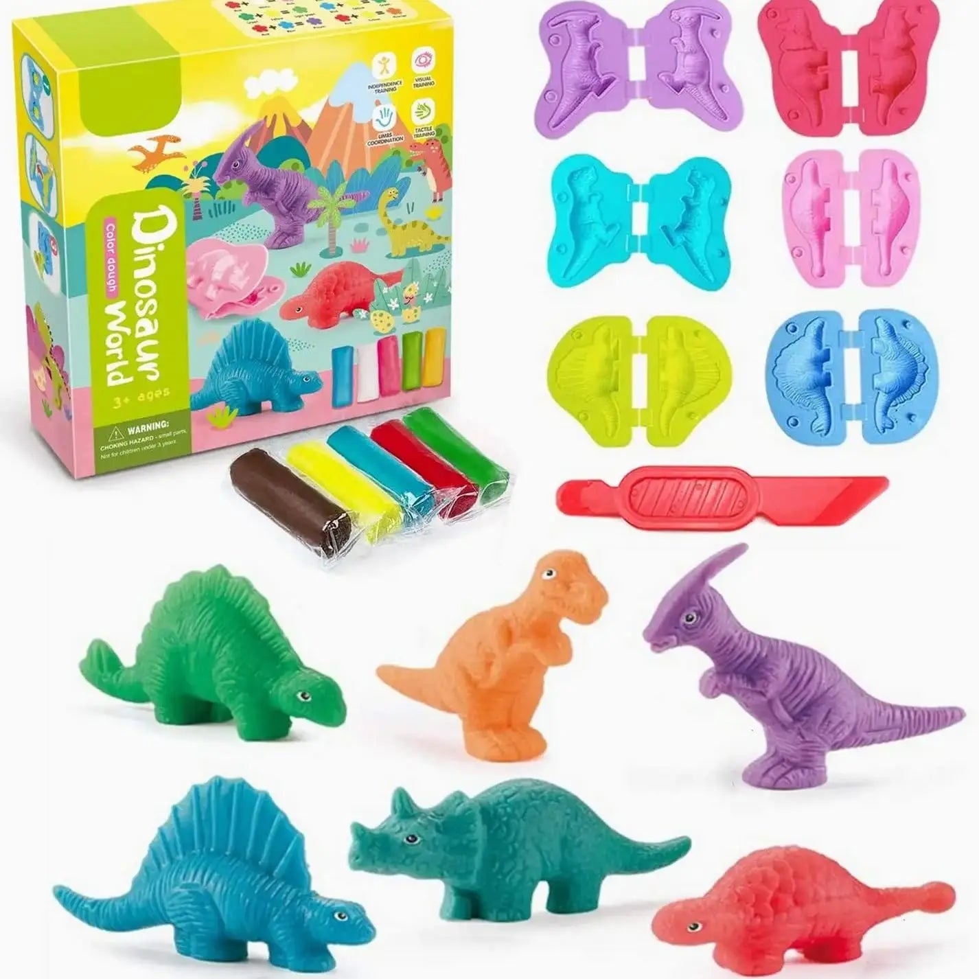 Yeahbo Dinosaur Playdough & Modelling Clay Set