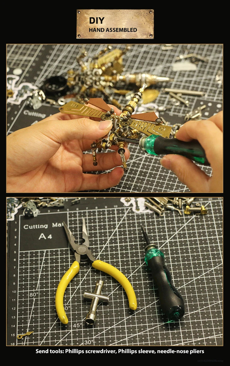 3D Metal Mechanical Insect Model Kit