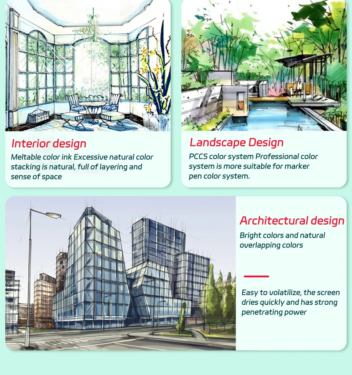 24-262 Color Alcohol Double-Ended Oily Marker Painting Art Set