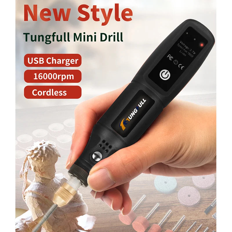 USB Rechargeable Mini Wireless Engraving Drill