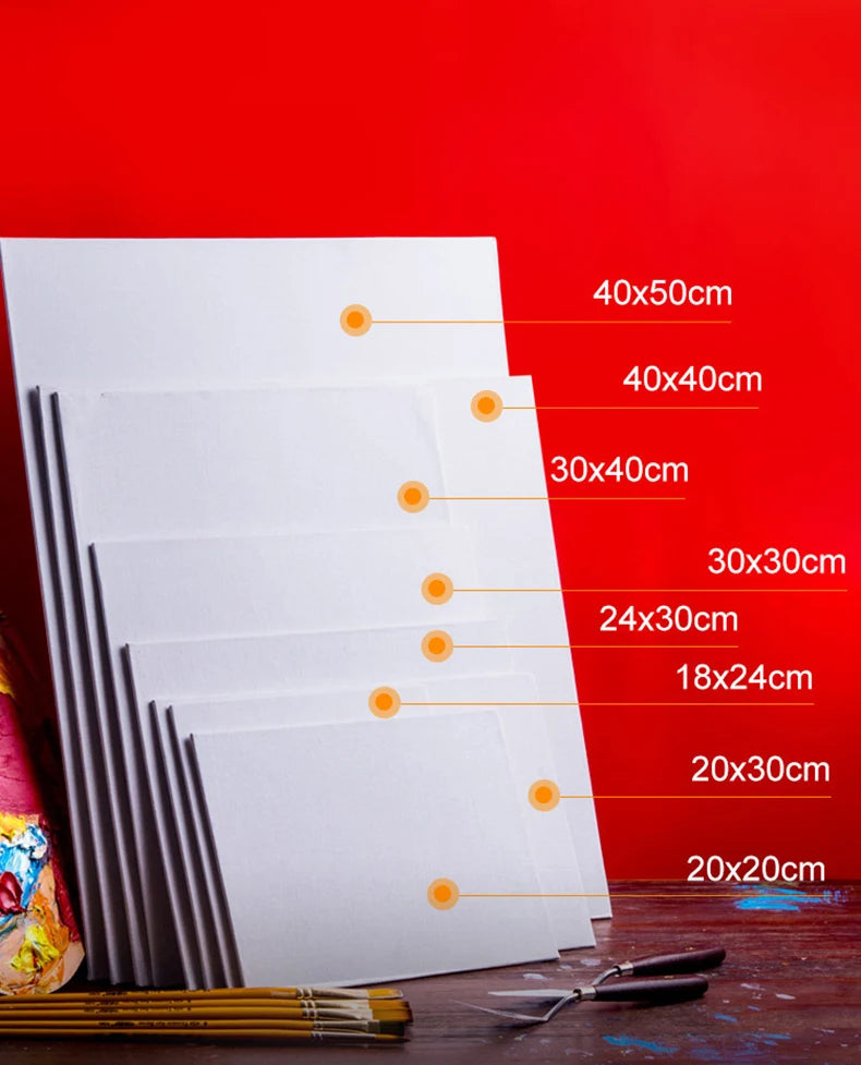 5pcs Primed Cotton Canvas Boards for Painting