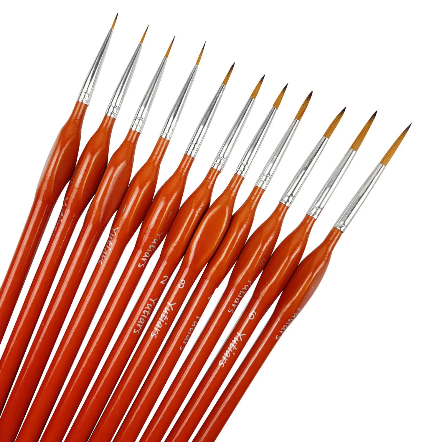 11-Piece Mini Fine Tip Paint Brush Set