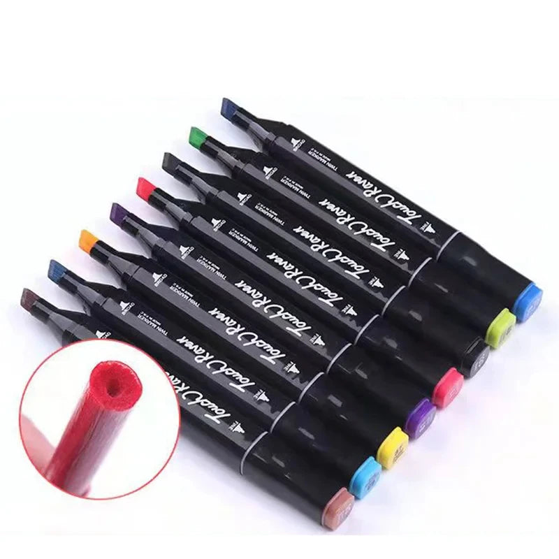 Double-Headed Oily Art Marker Set – 24 to 80 Colors