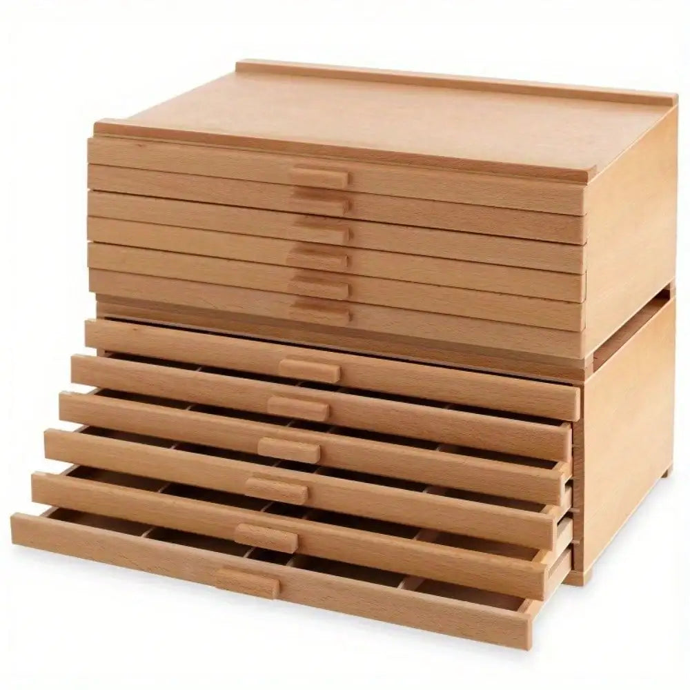 12-Drawer Wooden Storage Box